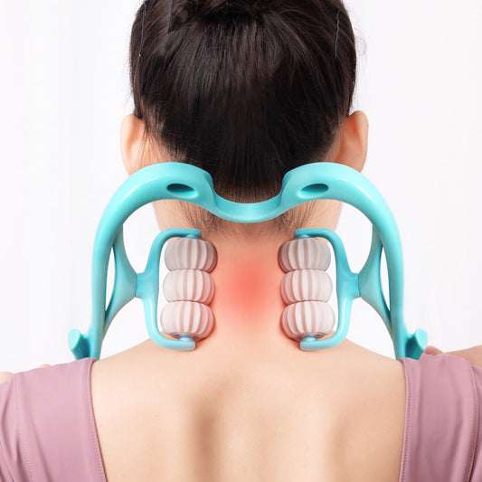 Six-Wheel Neck & Shoulder Manual Massager – Relax Anytime, Anywhere