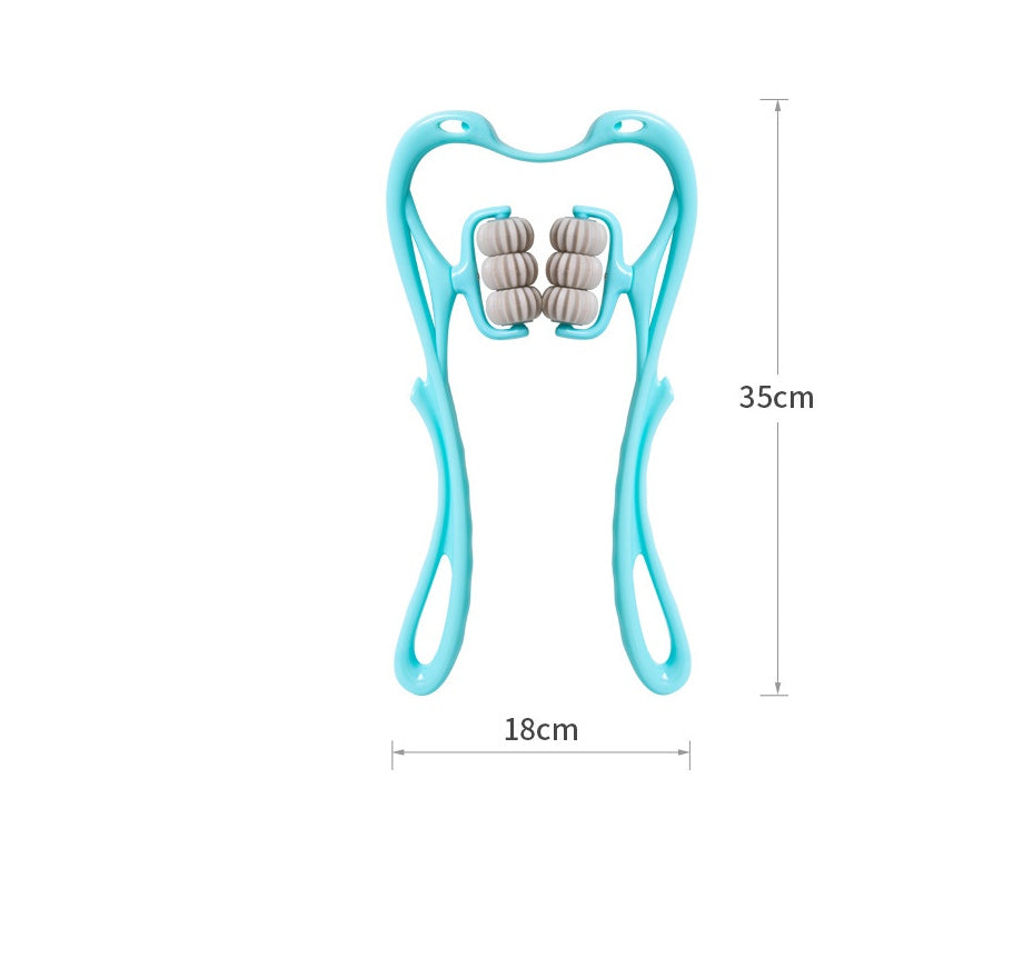 Six-Wheel Neck & Shoulder Manual Massager – Relax Anytime, Anywhere
