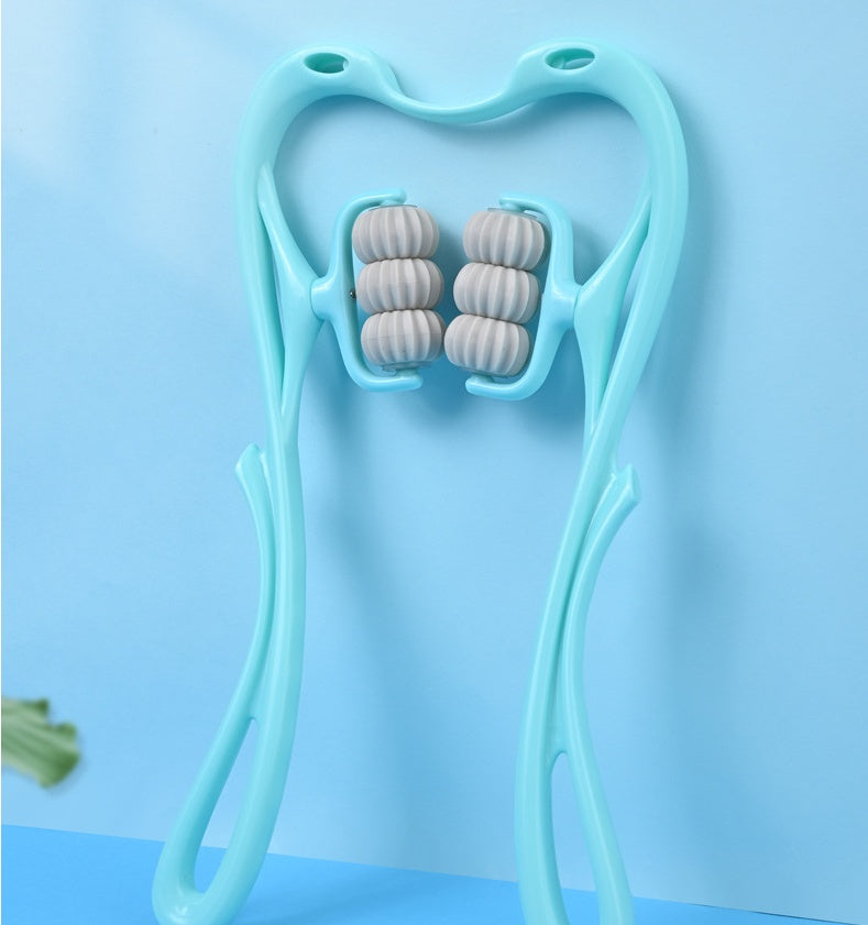 Six-Wheel Neck & Shoulder Manual Massager – Relax Anytime, Anywhere